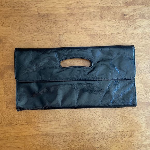 HOBO Black Leather Clutch - Picture 1 of 7